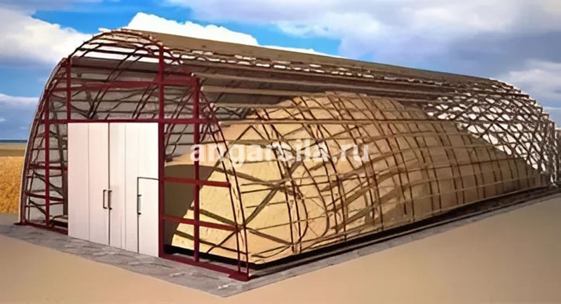 бескаркасный быстровозводимый ангар для сельского хозяйства
